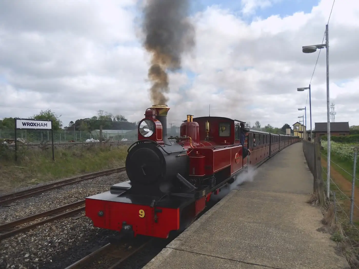 A steam train on the Bure Valley Railway